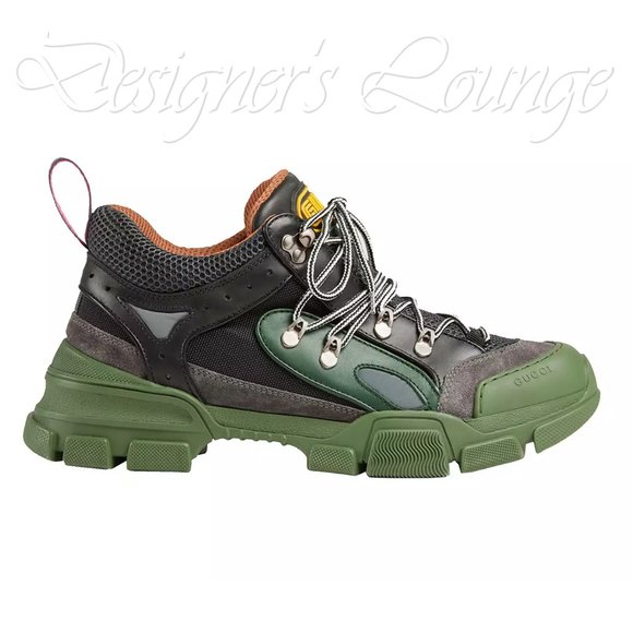 NEW GUCCI Men's FLASHTREK SEGA 7.5 G / US 8 Leather Suede Sneakers $980 Authen - Picture 9 of 13